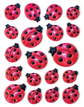 decorative labels  &quot;Lady bug&quot; with embossing