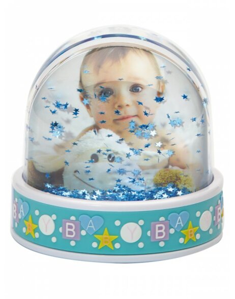 Baby Boy glitter bal, 92x95 mm