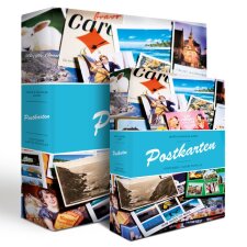 Postcard album with 50 sleeves for 12 postcards each, B-design