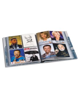 Autograph card album with 50 covers for every 8 autograph cards, B-Design