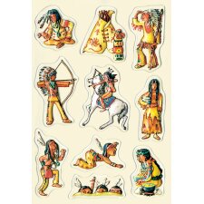 decorative labels "Indians" - embossed
