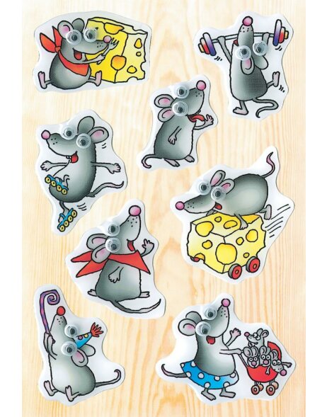 decorative labels &quot;Funny Mouse&quot; - moving eyes