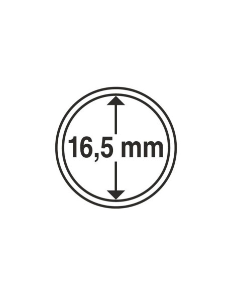 Capsules de monnaie diam&egrave;tre int&eacute;rieur 16,5 mm