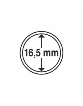 Capsules de monnaie diamètre intérieur 16,5 mm
