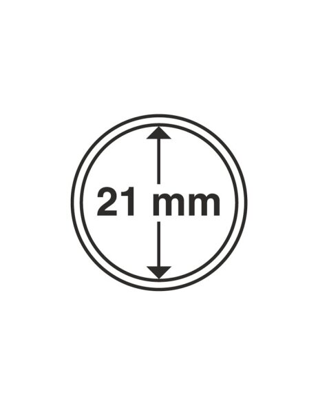 C&aacute;psulas para monedas di&aacute;metro interior 21 mm