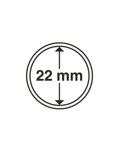 Średnica wewnętrzna kapsuły na monety 22 mm