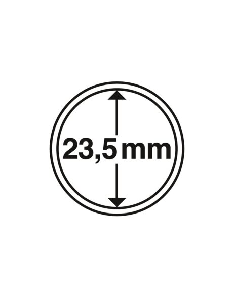 Średnica wewnętrzna kapsuły na monety 23,5 mm