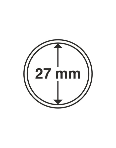 Średnica wewnętrzna kapsuły na monety 27 mm