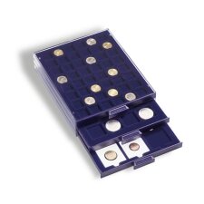 Pudełko na monety SMART, dla 48 kwadratowych przegródek do 24 mm Ø