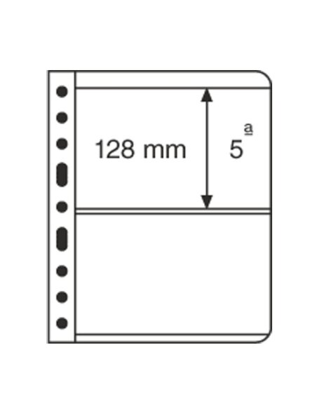 Plastic sleeves VARIO, 2-division, clear film