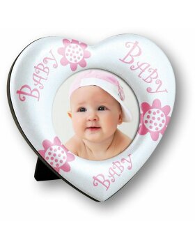 Piccolina Baby frame 5x5 cm pink