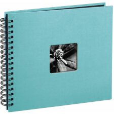 Fine Art Spiral Bound Album, 36 x 32 cm, 50 black pages, turquoise