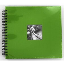 Fine Art Spiralbound Album, 28 x 24 cm, 50 black pages, apple-green