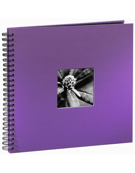 Fine Art Spiralbound Album, 36 x 32 cm, 50 black pages, purple