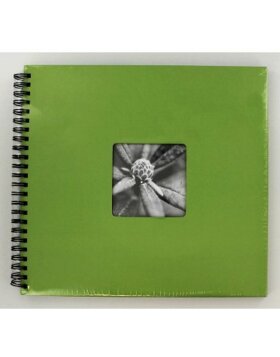 Fine Art Spiralbound Album, 36 x 32 cm, 50 black pages, apple-green