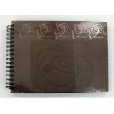 Álbum espiral Wild Rose marrón 32x22 cm