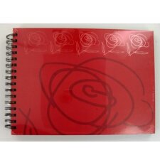 Album spiralny Wild Rose czerwony 32x22 cm