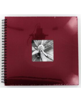 Fine Art Spiralbound Album, 36 x 32 cm, 50 black pages, burgundy