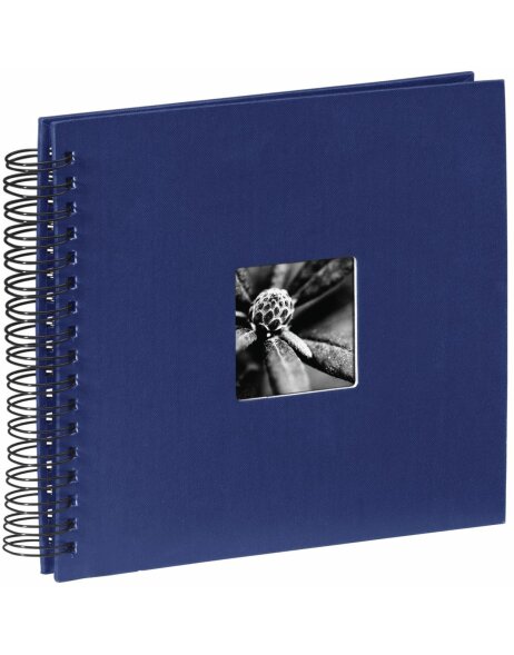 Hama Album &agrave; spirales Fine Art bleu 28x24 cm 50 pages noires