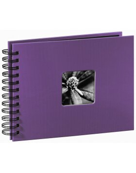 Petit album &agrave; spirales Fine Art 24x17 cm violet