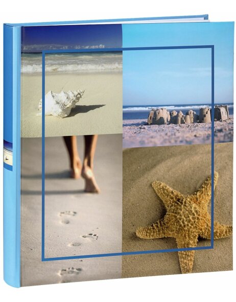 &Aacute;lbum de fotos de vacaciones Conchas de mar azul 29x32 cm