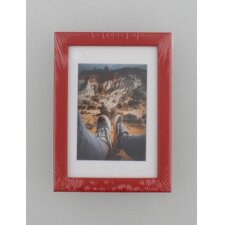 wood frame Bella 10x15 cm red