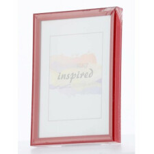 plastic frame Madrid 10x15 cm red