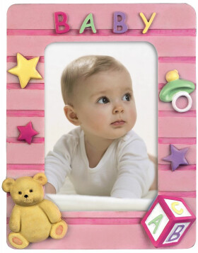 Baby Portraitrahmen BABY GIRL rosa 10x15 cm