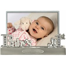 Baby photo frame JESSI silver 10x15 cm