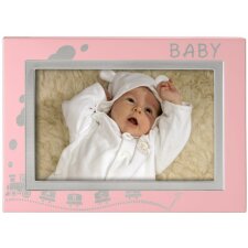 Cadre photo bébé GINNY 10x15 cm rose