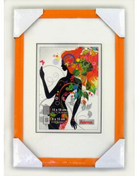 Malaga Plastic Frame, orange, 13 x 18 cm