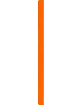 Cornice di plastica Malaga 13x18 cm arancione