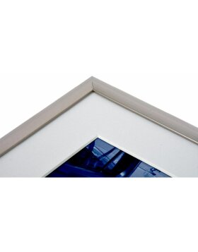 Picture frame Portofino 7"x9.5" steel grey
