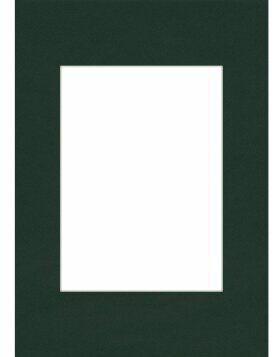 Passepartout 18x24 cm - 10x15 cm dunkelgrün