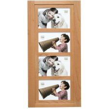 Gallery frame Aulia 4 pictures 4"x6" - alder