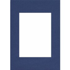 Passepartout 24x30 cm - 15x20 cm azul marino