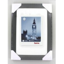 cornice quadrata in alluminio LONDON 40x40 cm in contrasto grigio