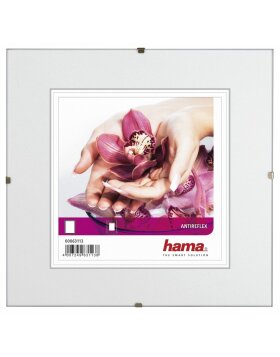 Clip-Fix Frameless Picture Holder, anti-reflection glass, 40 x 40 c