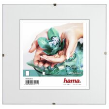 Bezramowy uchwyt na zdjęcia Hama z normalnego szkła 50x50 cm