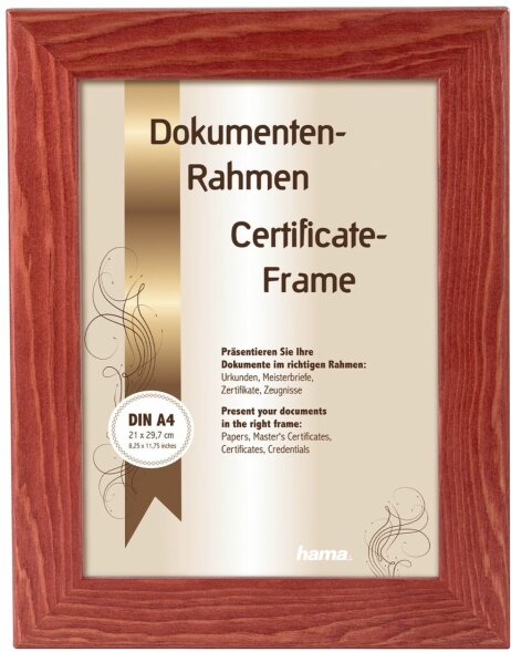 Hama wooden frame Riga 21x29,7 cm red
