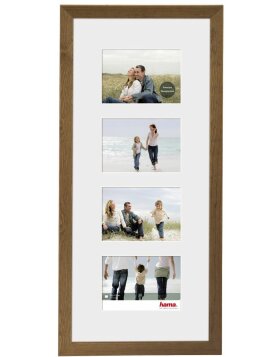 wooden gallery frame Riga 4 pictures 10x15 cm brown