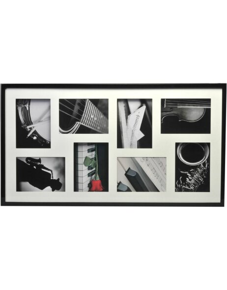 Gallery frame Piano 8 photos 13x18 cm black