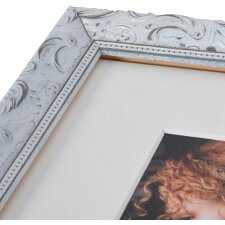 Henzo Holz-Bilderrahmen Chic Baroque weiß 13x18 cm mit Passepartout 10x15 cm