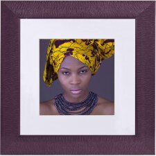 Africa plastic frame 30x30 cm violet