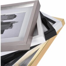 Kunststof lijst metallica 10x15 cm - zwart
