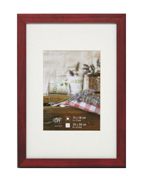 Wooden picture frame Jardin 20x30 cm red