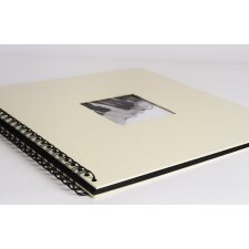 HNFD álbum espiral Khari gamuza acanalado 33x33 cm 50 páginas negras