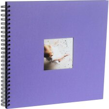 HNFD Álbum espiral Khari púrpura acanalado 33x33 cm 50 páginas negras