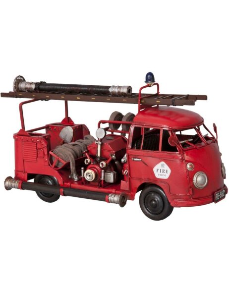 Modellino di auto pompieri rosso 34x14x20 cm