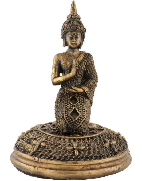 magnifica figura di Buddha in oro 9x14 cm